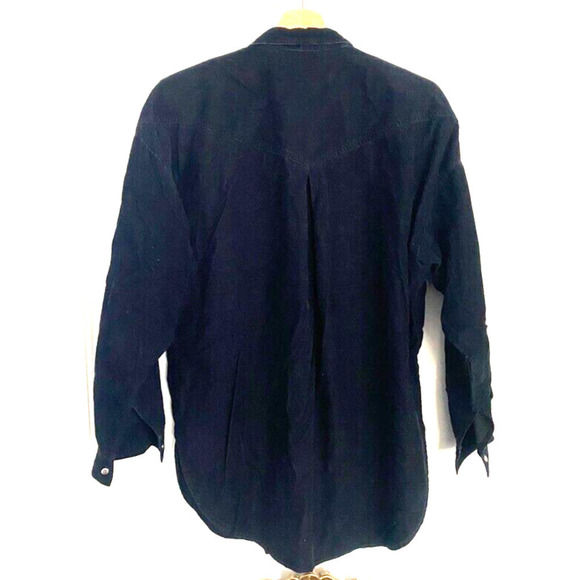 Liz Claiborne - Navy Corduroy Shacket Shirt Jacket women's Size 14 - Picture 3 of 4